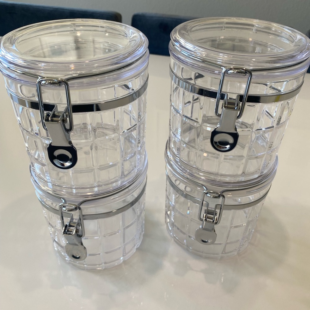 4 Beautiful Empty Cosmetic / Storage Containers